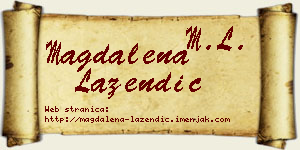 Magdalena Lazendić vizit kartica